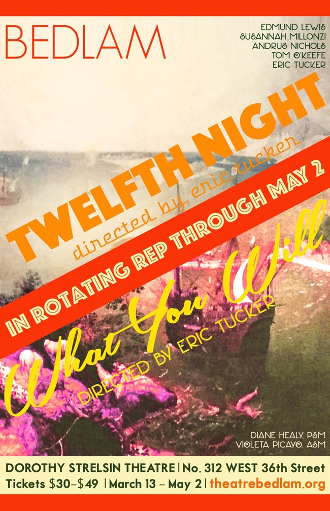 POSTER for Bedlam Twelfth Night and What You Will