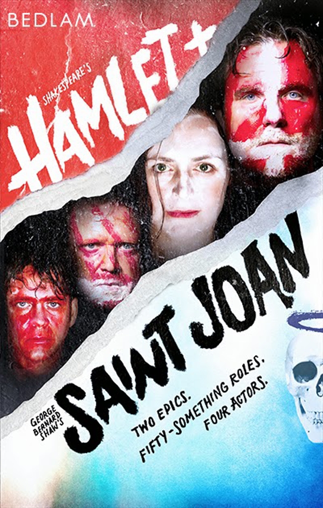Bedlam poster for Hamlet and Saint Joan